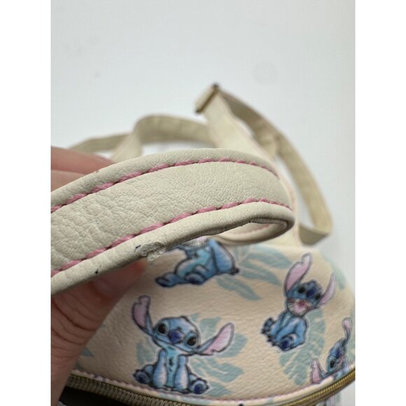 Disney Loungefly Lilo & Stitch Tropical Leaves Mini Backpack Cream & Blue - Picture 7 of 16